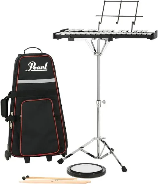 Pearl 32 Note Glockenspiel Bell Kit Student Educational Percussion Kit, Pk910C