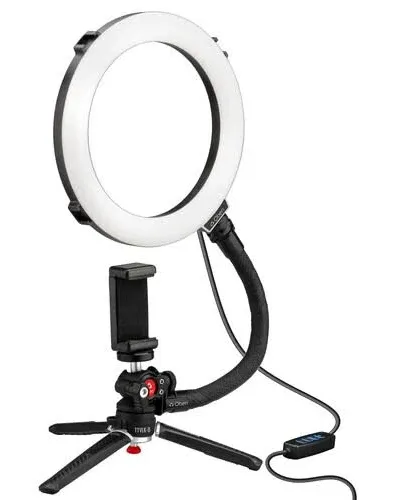 Oben TTVLK-8 Tripod Vlogging Kit with Ring Light (8")