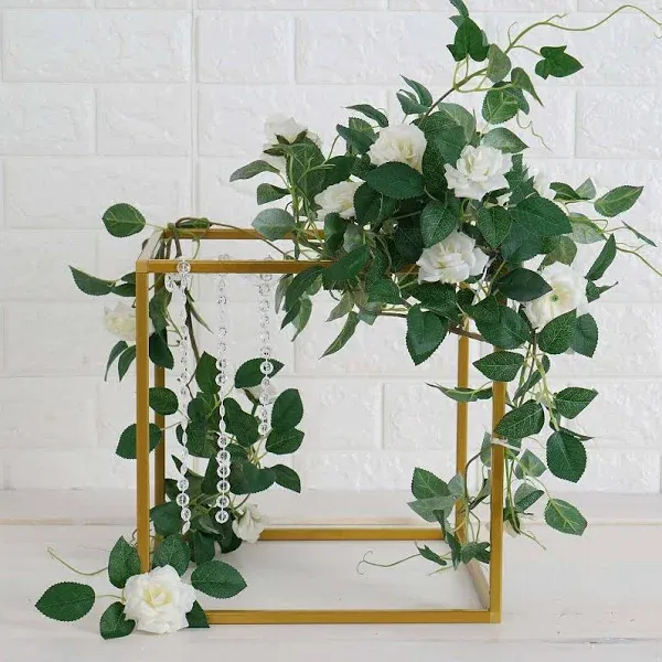 2 Pack Gold Metal Frame Wedding Flower Stands