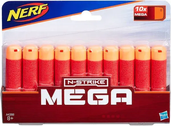 Nerf Strike Elite Mega Series Darts 10 Pack Foam Soft Bullets