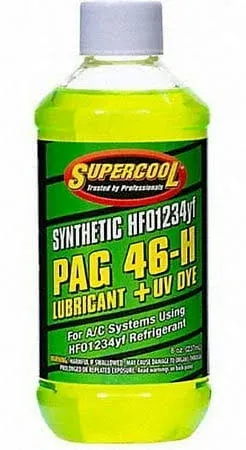 Supercool AC Refrigerants and Lubricant, 8 oz, Green 27262D