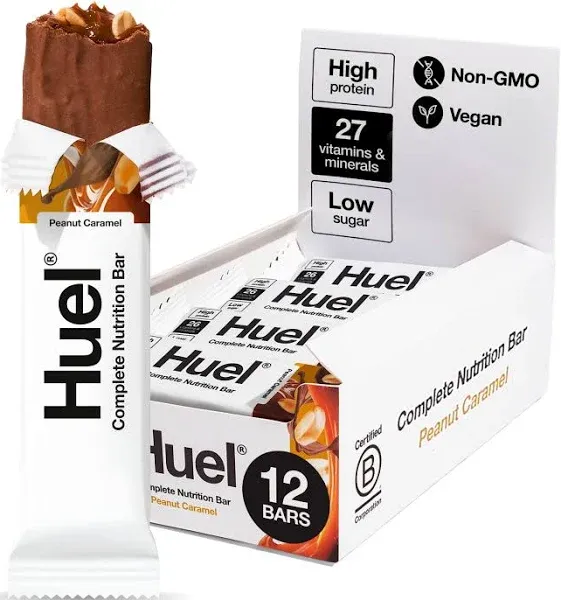 Huel Complete Nutrition Vegan Protein Bars Chocolate 13g Protein, 27 Vitamins and Minerals