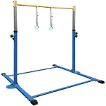 GLANT Gymnastic Kip BarHorizontal Bar for Kids Girls Junior3 to 5 Adjustable HeightHome Gym EquipmentIdeal for Indoor and Home T, Blue