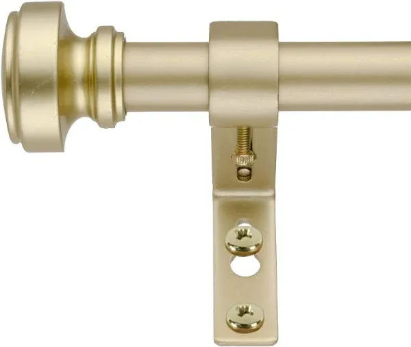 Decopolitan 3/4" Knob Curtain Rod, 72 to 144 Inches, Antique Silver