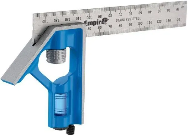 Empire E255M 6-Inch/150mm True Blue Combination Square