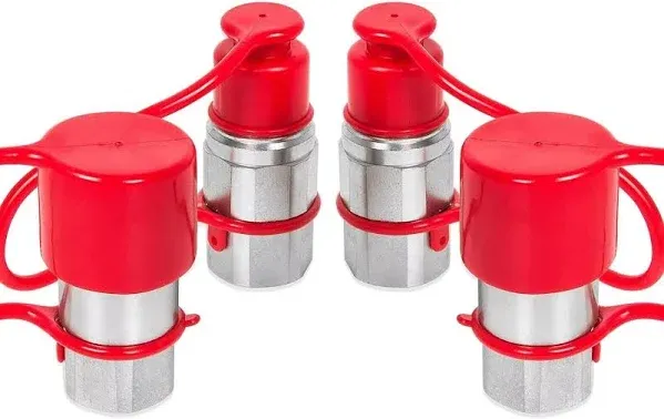 2 Sets 1/2&#034; Flat Face Hydraulic Quick Connect Coupler Set, Compatible with Bo...