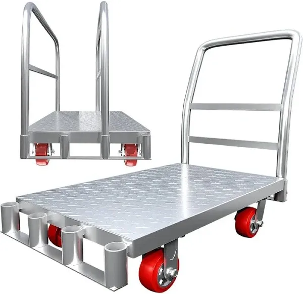 2in1 Steel Panel Truck Cart, Heavy Duty Drywall Cart, Platform Trucks with 2000