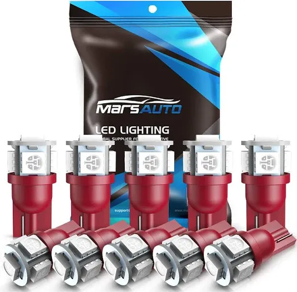 Marsauto® MU1 T10/194/168 LED Bulbs for License Plate Dome Map Door Courtesy Lights 8000K Blue 0.6W 300LM 2PCS