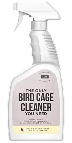 Natural Rapport Bird Cage Cleaner - The Only Bird Cage Cleaner You Need - Bird Poop Spray Remover, Naturally Removes Bird Waste (32 Oz)