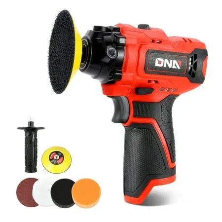 DNA Motoring 12V Cordless Polisher 2-gear speed button+Spindle Lock+Battery Red