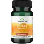 Swanson Folate 5-Methyltetrah<wbr/>ydrofolic Acid 800 Mcg 30 Veggie Capsules