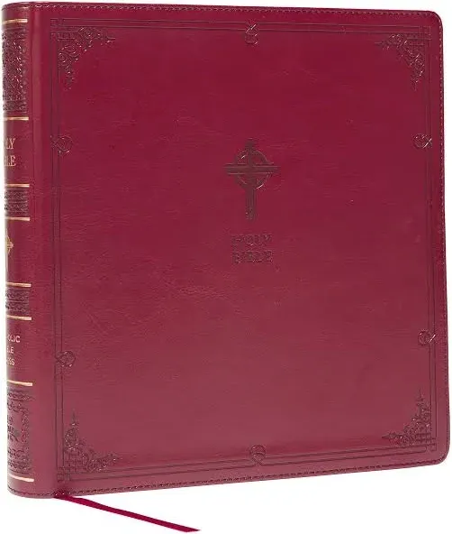 NABRE XL, Catholic Edition, Leathersoft, Burgundy, Comfort Print: Holy Bible