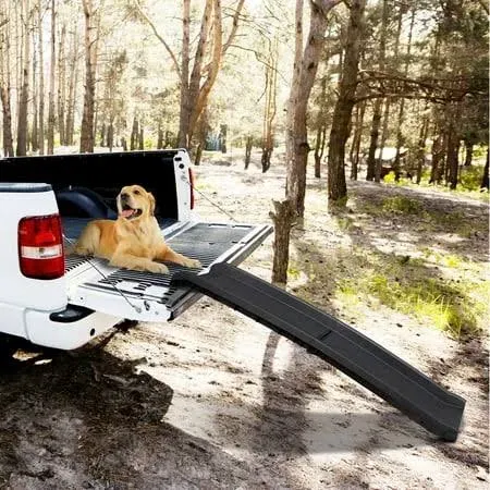 62-Inch Folding Dog Ramp 150LBS Non-Slip Pet Car Ramp for Truck SUV Doorstep Por