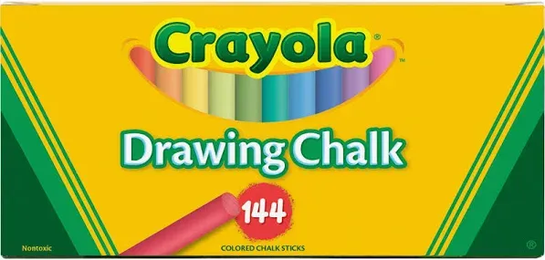 Colored Drawing Chalk Sticks, 144 Count