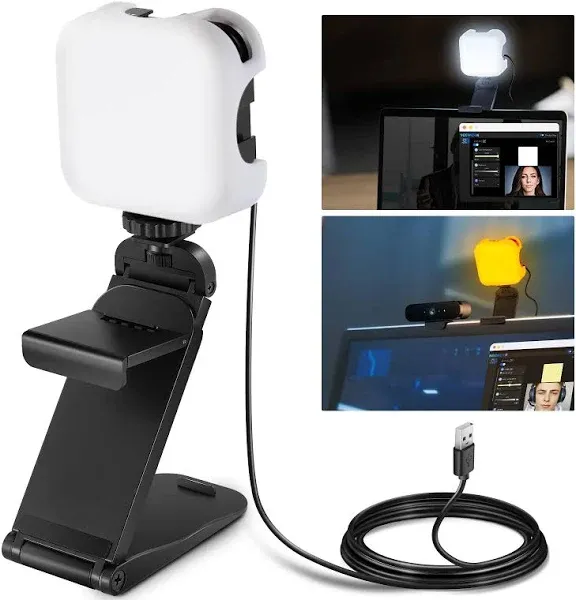 NEEWER LED Streaming Light with Windows & macOS Software Control, 2 in 1 Monitor Mount & Stand, Ultra Bright 2900K-7000K USB Laptop Computer Webcam Lighting for Video Conference, Zoom Call, PL81 PRO