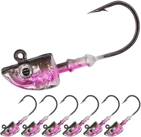 (6-Pk) XFishman Swimbait Jig Head Minnow Plastic 1 Oz 28g