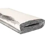 Speedway Motors Aluminized Heat and Noise Insulation Shield, Double Sided, 99.5% Pure Industrial Aluminum, 46"x75" Sheet, Fire Retardant, For Under Carpet, Hoods, Firewalls, Headliners, Doors