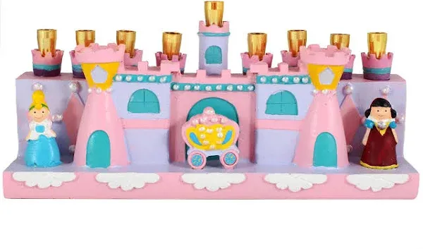 Aviv Judaica Hanukkah The Princess and Castle Menorah