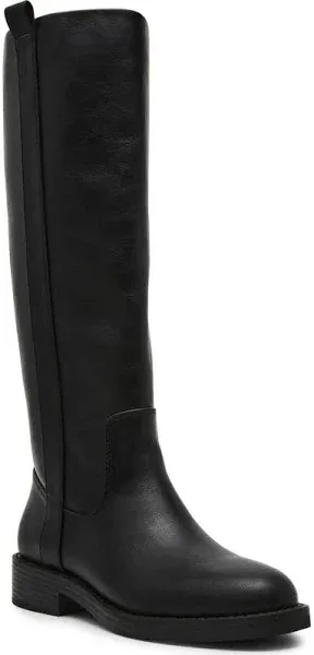 Pennie Black Low Heel Knee-High Boots