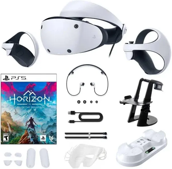 Sony  PlayStation VR2 Headset Horizon Call of the Mountain Bundle - White - Premium