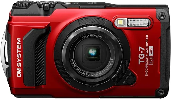 OM SYSTEM Tough TG-7 Digital Camera (Red)