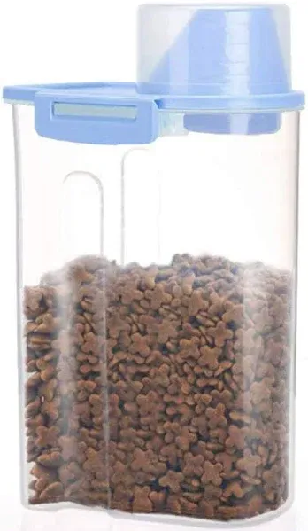 Pet Food Storage Container with Graduated Cup and Seal Buckles Food Dispenser