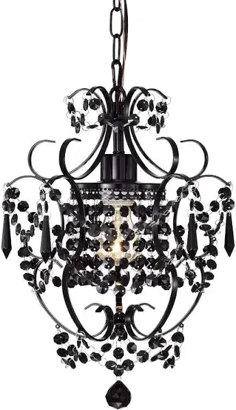 Chandelier Small Crystal Chandelier Lighting Modern Mini Hanging Light Black