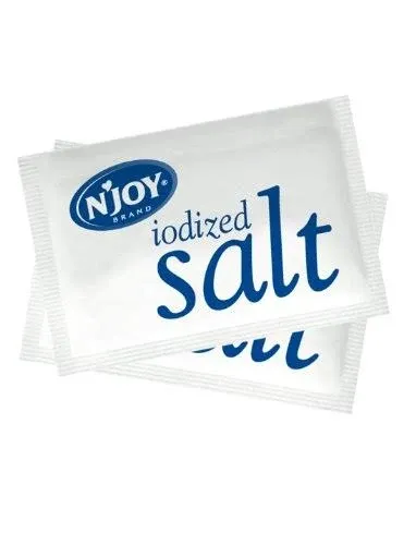 N'joy Salt Packets 0.5 Grams Each - 3000 Per Case.