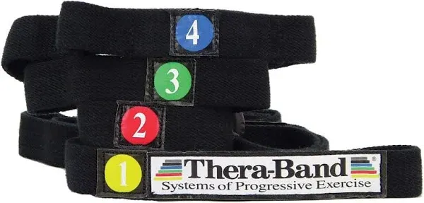 THERABAND Stretch Strap with Loops to Increase Flexibility, Dynamic Stretching Tool for Athletes Including Dancers, Cheerleaders, Gymnasts, Runners, Pilates and Yoga Elastic Stretch Out Band