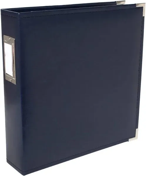 We R Classic Leather D-Ring Album 8.5"x11" Navy