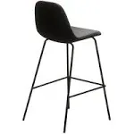 Kody Vegan Leather Bar & Counter Stool (Set of 2) AllModern Seat Height: Counter Stool (23.75" Seat Height), Upholstery: Midnight Vegan Leather