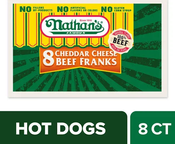 Nathan's Famous Beef Franks Skinless