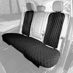  Car Seat Cushion Faux Leather Automotive Seat Cushions - Black Rear Set