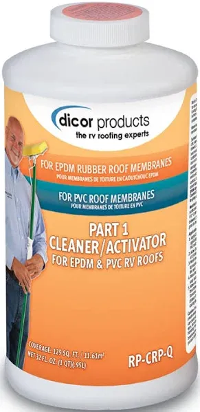 Dicor RP-CRP-Q (RPCRPQ), EPDM Rubber Roof Coating Cleaner/Activa<wbr/>tor, 1 QT