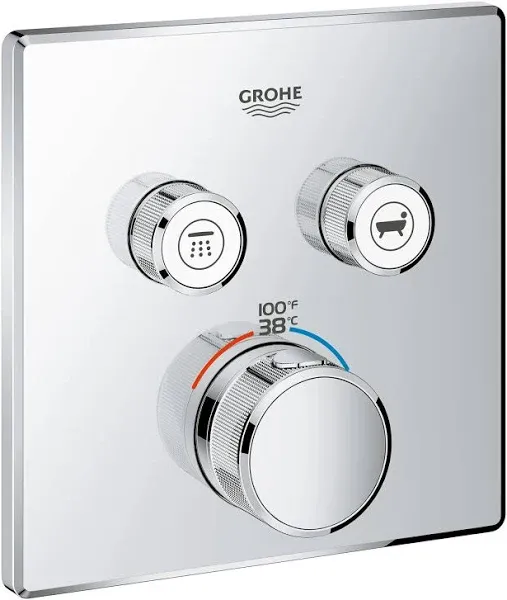 Grohe 29141000 Grohtherm SmartControl Dual Function Thermostatic Trim with Control Module - Chrome