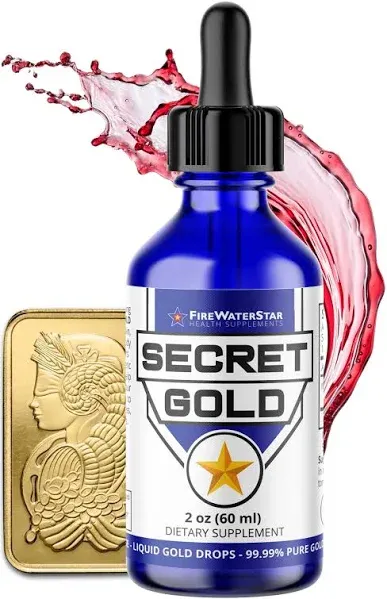 Colloidal Gold - Liquid Gold Drops - 99.99% Pure Swiss Gold - 100 PPM - Ruby Red - Real 24K Gold - Gold Water - Ascension Aid - Brain Boost - Enhance