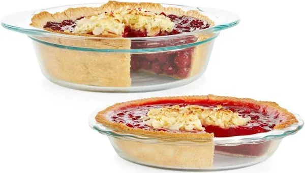 Pyrex® 2-piece Deep & Easy Grab® Glass Pie Plate Set