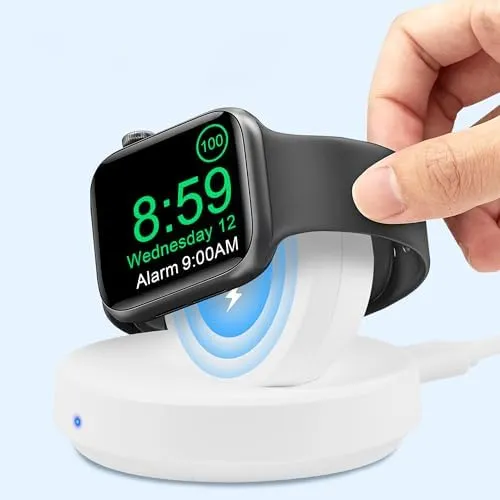 Portable Magnetic Charging Dock for Apple Watch, Wireless Fast Watch Charger ...