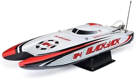 Pro Boat Blackjack 24" V2 Catamaran Brushless: RTR, Heat Wave Visual