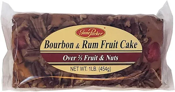 Jane Parker Fruitcake Bourbon & Rum Fruit Cake 1 Pound Loaf