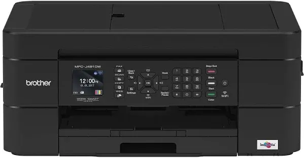 Brother Wireless All-in-One Inkjet Printer Multi-Function MFC-J491DW Black Works