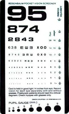 Graham-Field Pocket Size Plastic Eye Chart, 6 3/8" x 3 ½", 1 Count (Pack of 1)