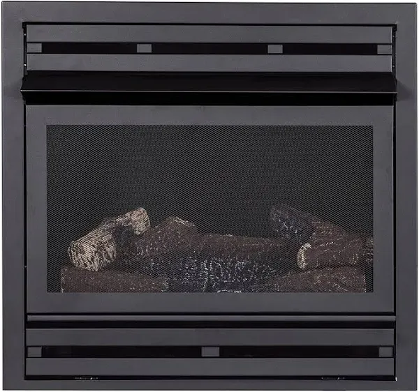 Pleasant Hearth 28 in. Zero Clearance Firebox with NG Gas Log Insert