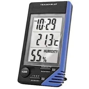 Digi-Sense Traceable - AO-90080-06 Traceable Thermometer with Clock, Humidity ...