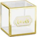 Kate Aspen Gold Frame Collapsible Acrylic Card Box