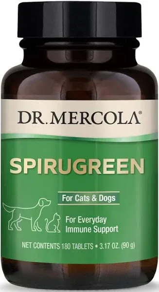 Dr. Mercola - SpiruGreen For Cats & Dogs - 180 Tablets