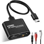 HDMI Audio Extractor 4K, avedio links HDMI Audio Splitter Converter, HDMI to HDMI Audio Adapter (3.5mm Aux Stereo + Optical Toslink SPDIF), HDMI Sound Extractor for PS5, Xbox (R/L Audio Cable Include)