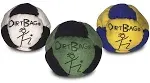 World Footbag Dirtbag Footbag 8-Panel Synthetic Suede and Sand Filled Hacky Sack Footbag | 3-Pack Assorted Color