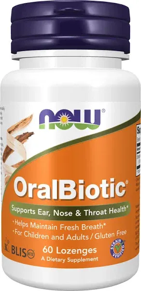 NOW Supplements, Oralbiotic™, Developed for Adults &amp; Children, Strain Verified, 