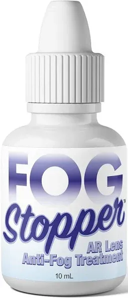 Fog Stopper Anti-Fog Drops Treatment - Effective On All Lenses (AR Coated Included) and Screens - Prevents Fogging on Eyeglasses, Goggles, PPE and More - Stay Fog Free for Days - Made in USA